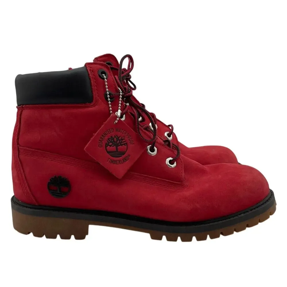 Timberland Premium Boot Primaloft 200g Leather Slip Resistant Red Us Size 6.5